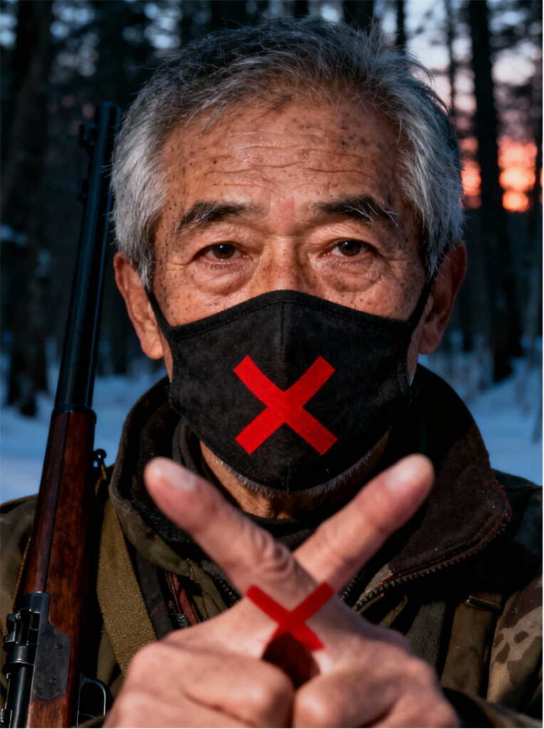 熊を撃つことを拒否する猟師