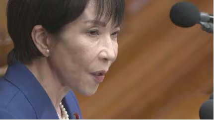 演説する高市首相