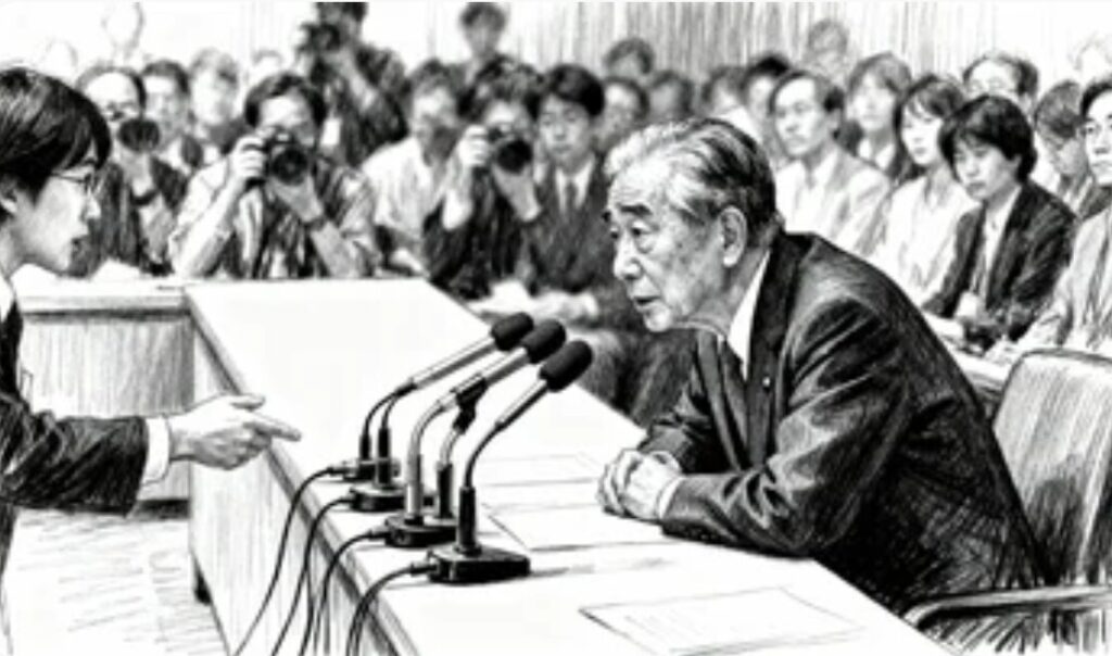 詰め寄る記者 真摯に応える大臣