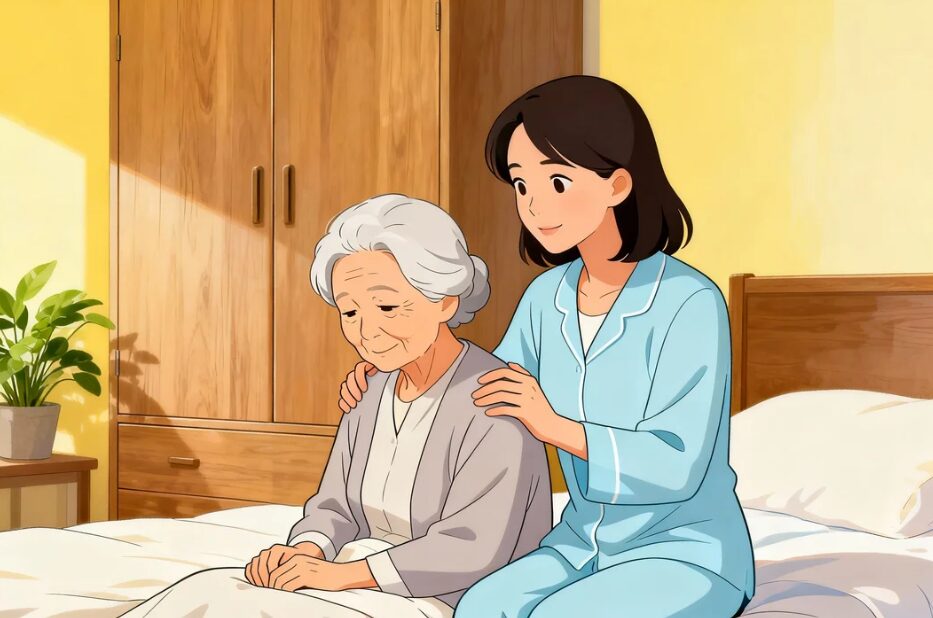 母を介護する娘