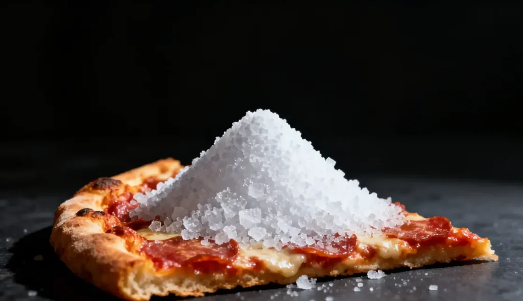 塩分過多のピザ