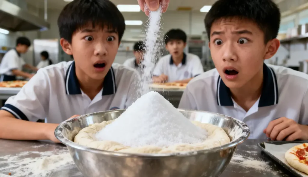 塩分過多のピザ